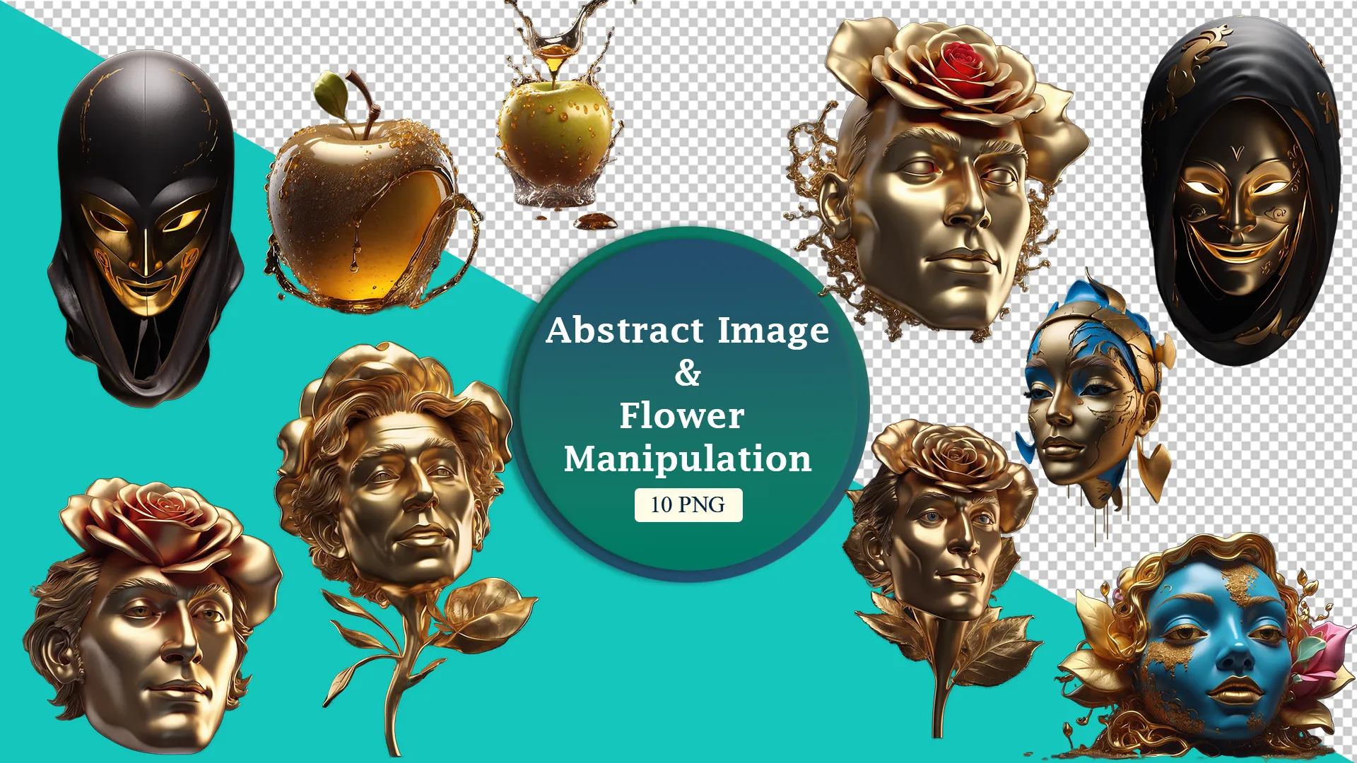 Abstract Portraits and Floral Art Pack image
